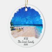 Personalisiertes Fidschi-Ornament, Fidschi-Geschen Keramik Ornament (Links)