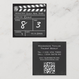 Personalisiertes Filmklappe Quadratische Visitenkarte