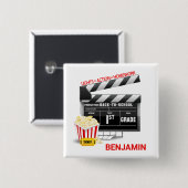 Personalisiertes Filmthema erster Klasse Button (Vorne & Hinten)