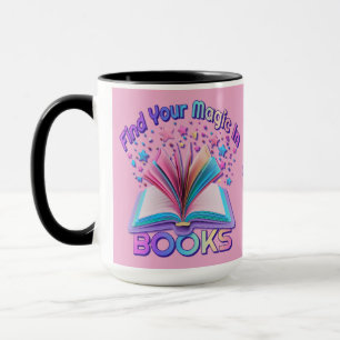 Personalisiertes Finde Magie in Büchern 3 Tasse