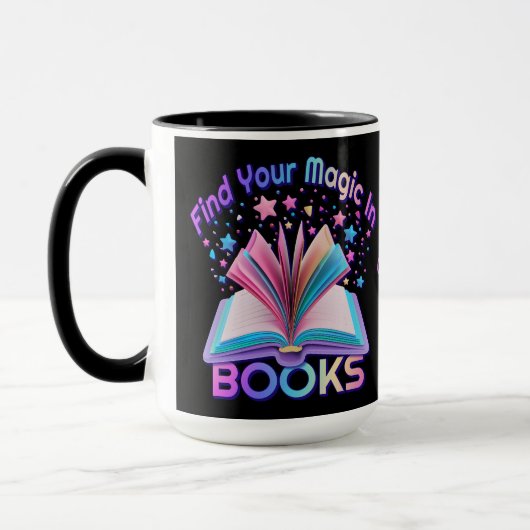 Personalisiertes Finde Magie in Büchern Tasse (Links)