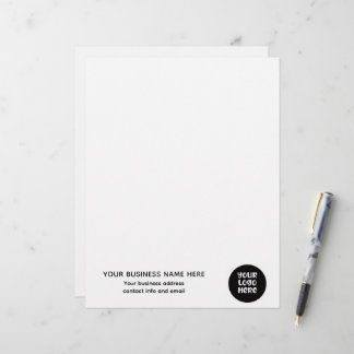 Personalisiertes Firmen-Branding-Logo und Text Briefbogen