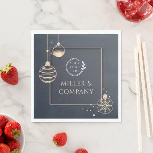 Personalisiertes Firmen-Weihnachts-Logo-Feiertag Serviette