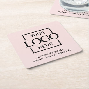Personalisiertes Firmenlogo-Branding-Promotion Rechteckiger Pappuntersetzer