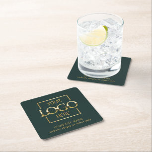 Personalisiertes Firmenlogo-Branding-Promotion Rechteckiger Pappuntersetzer