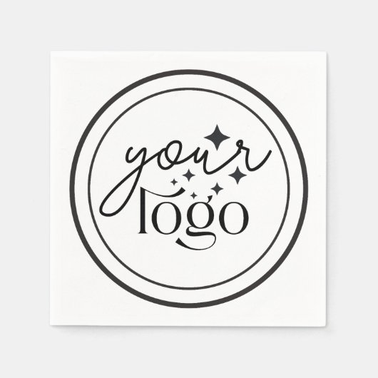 Personalisiertes Firmenlogo Cocktail Napkins Serviette (Vorderseite)