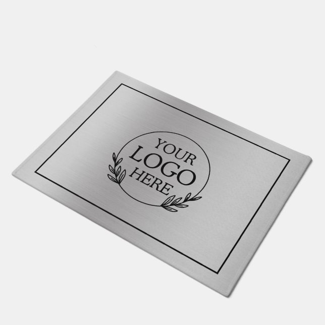 Personalisiertes Firmenlogo Fußmatte (Schrägansicht)