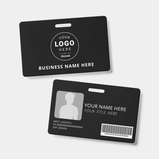 Personalisiertes Firmenlogo Geschäft Ausweis (Vorder- & Rückseite)