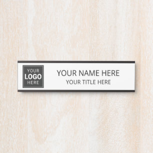 Personalisiertes Firmenlogo Geschäft Türschild