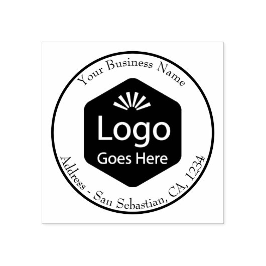 Personalisiertes Firmenlogo Gummistempel (Prägung)