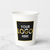 Personalisiertes Firmenlogo hier Werbung Pappbecher (Rückseite)