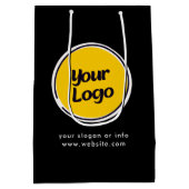 Personalisiertes Firmenlogo  | Individuelles Gesch Mittlere Geschenktüte (Rückseite)