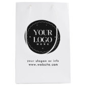 Personalisiertes Firmenlogo  | Individuelles Gesch Mittlere Geschenktüte (Vorderseite)