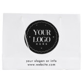 Personalisiertes Firmenlogo | Individuelles Geschä Große Geschenktüte (Rückseite)