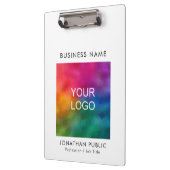 Personalisiertes Firmenlogo Klemmbrett (Links)