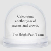 Personalisiertes Firmenlogo | Kundenspezifische Ge Schneekugeln (Rückseite)