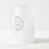 Personalisiertes Firmenlogo Mattglas Bierglas (Vorderseite Links)