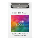 Personalisiertes Firmenlogo Mini Klemmbrett (Vorderseite)