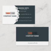 Personalisiertes Firmenlogo Mitarbeiter modern Visitenkarte (Vorne/Hinten)