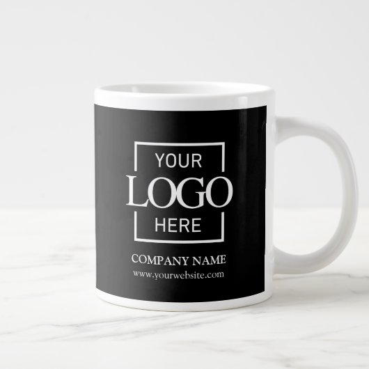 Personalisiertes Firmenlogo-Mitarbeitergeschenk Jumbo-Tasse (Rechts)