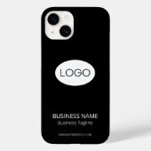 Personalisiertes Firmenlogo, moderner Schwarz Case-Mate iPhone Hülle (Rückseite)
