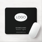 Personalisiertes Firmenlogo, moderner Schwarz Mousepad (Mit Mouse)