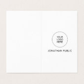 Personalisiertes Firmenlogo Modernes, vertikal gek Visitenkarten (Außenseite Aufgefaltet)