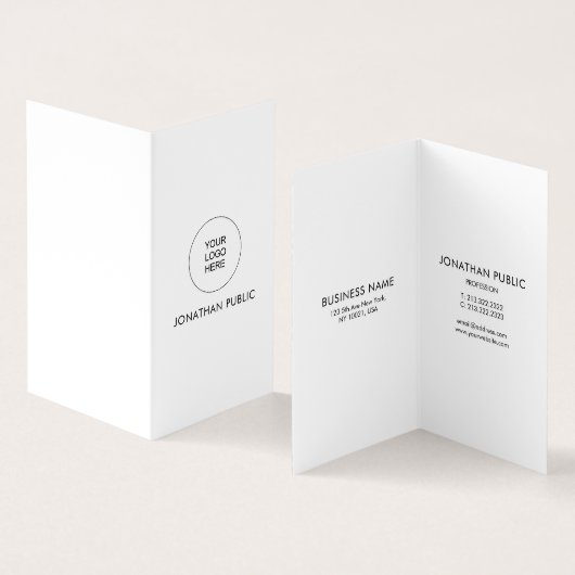 Personalisiertes Firmenlogo Modernes, vertikal gek Visitenkarten (Innenseite und Außenseite)
