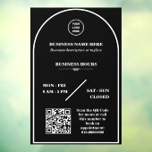 Personalisiertes Firmenlogo - Öffnungszeit Fensteraufkleber (Blatt 3)