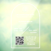 Personalisiertes Firmenlogo - Öffnungszeit Fensteraufkleber (Blatt 3)