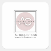 Personalisiertes Firmenlogo Quadratischer Aufkleber (Vorderseite)