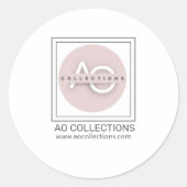 Personalisiertes Firmenlogo Runder Aufkleber (Vorderseite)