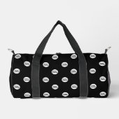 Personalisiertes Firmenlogo Schwarz Duffle Bag (Vorderseite)