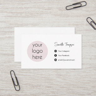 Personalisiertes Firmenlogo Social Media Visitenkarte