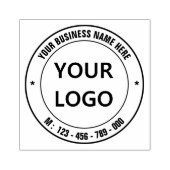 Personalisiertes Firmenlogo Text rund um die Brief Gummistempel (Prägung)