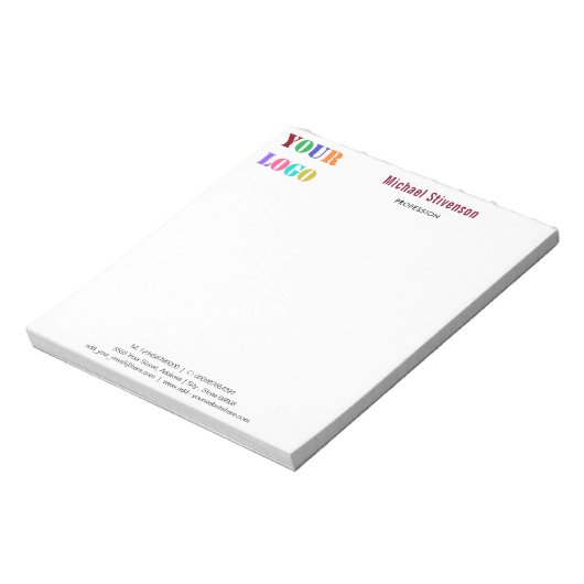 Personalisiertes Firmenlogo - Textkommentare Notizblock (Rotiert)