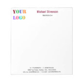 Personalisiertes Firmenlogo - Textkommentare Notizblock (Vorderseite)