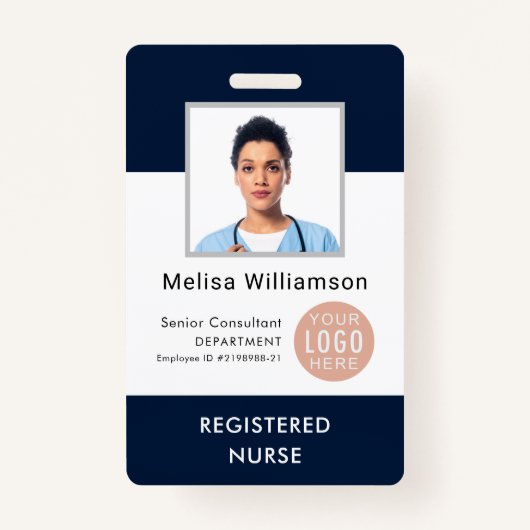 Personalisiertes Firmenlogo und Mitarbeiter-Foto-I Ausweis (Vorderseite)