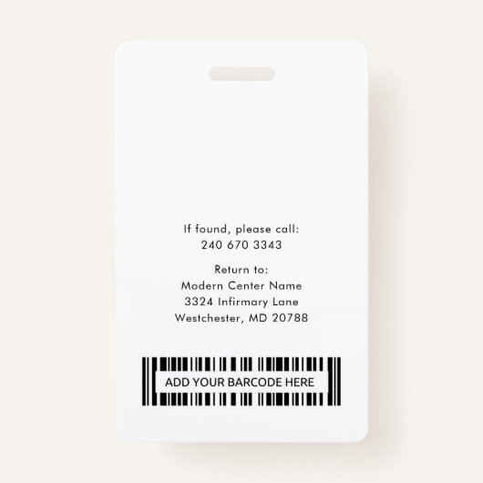 Personalisiertes Firmenlogo und Mitarbeiter-Foto-I Ausweis (Rückseite)