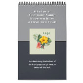 Personalisiertes Firmenlogo und neutralgraue Fotos Kalender (Titelbild)