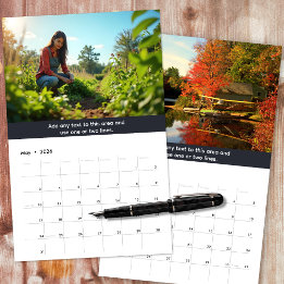 Personalisiertes Firmenlogo und neutralgraue Fotos Kalender