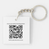 Personalisiertes Firmenlogo und QR-Code Schlüsselanhänger (Rückseite)