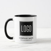 Personalisiertes Firmenlogo und QR-Code Tasse (Links)