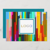 Personalisiertes Firmenlogo und Signaturkarte Einladung (Vorne/Hinten)