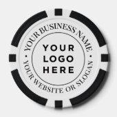 Personalisiertes Firmenlogo und Text Elegant Pokerchips (Vorderseite)