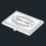 Personalisiertes Firmenlogo und Textfirma Visitenkarten Dose<br><div class="desc">Benutzerdefinierte Farben und Schriftart - Personalisierte Visitenkarten-Fälle mit Ihrer Firmenlogo-Website oder benutzerdefiniertes Werbegeschenk für Unternehmen - Logo hinzufügen - Bild oder QR-Code - Foto / Name - Firma / Website / Informationen / Mehr - Vergrössern und verschieben oder entfernen und ergänzen Sie Elemente / Texte mit Anpassungstool. Wählen Sie Schriftart...</div>