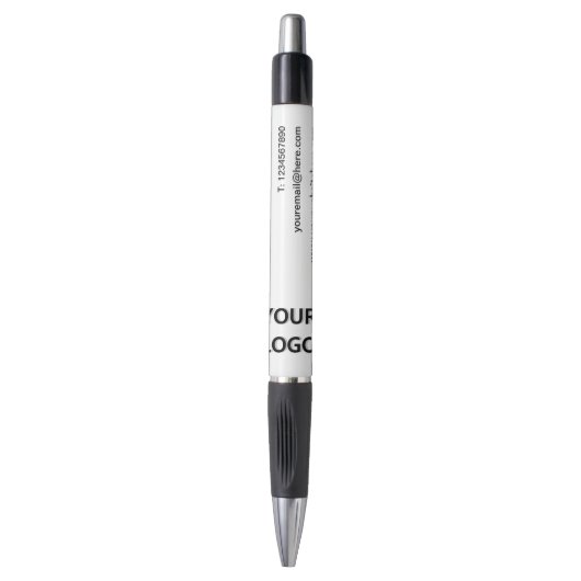 Personalisiertes Firmenlogo und Textstift Kugelschreiber (Vorderseite Vertikal)
