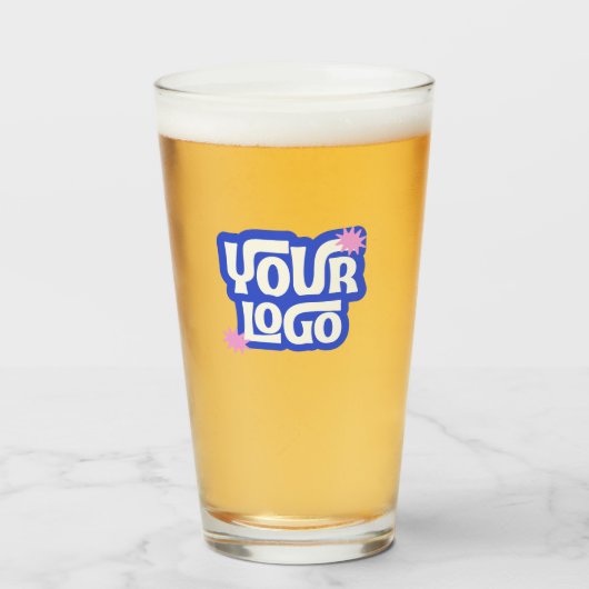 Personalisiertes Firmenlogo Werbe-Massenbier Glas (Vorne (Gefüllt))