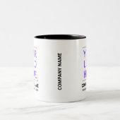 Personalisiertes Firmenlogo | Werbeunternehmen Zweifarbige Tasse (Mittel)