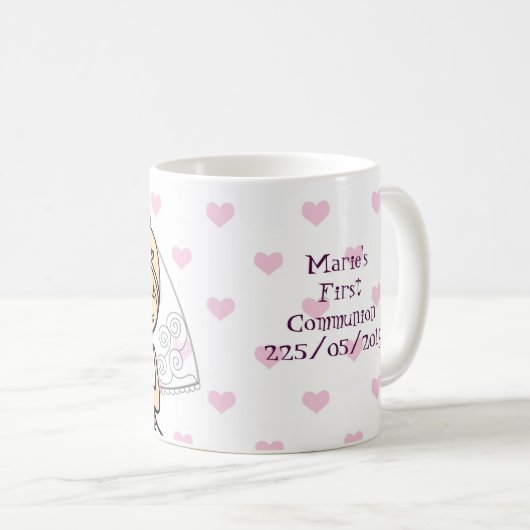 Personalisiertes First Communitymädchen Kaffeetasse (VorderseiteRechts)
